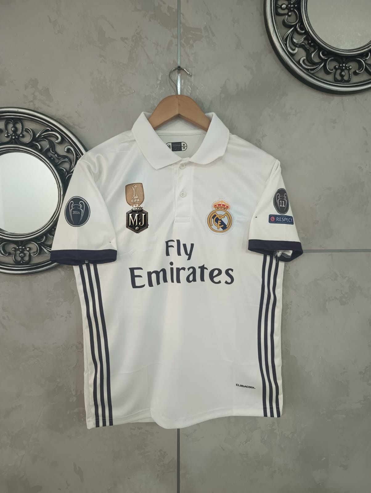 Real Madrid 2016-17 Home Half sleeve Embroidery (RONALDO)[[[A030]]](("HSCLE"))