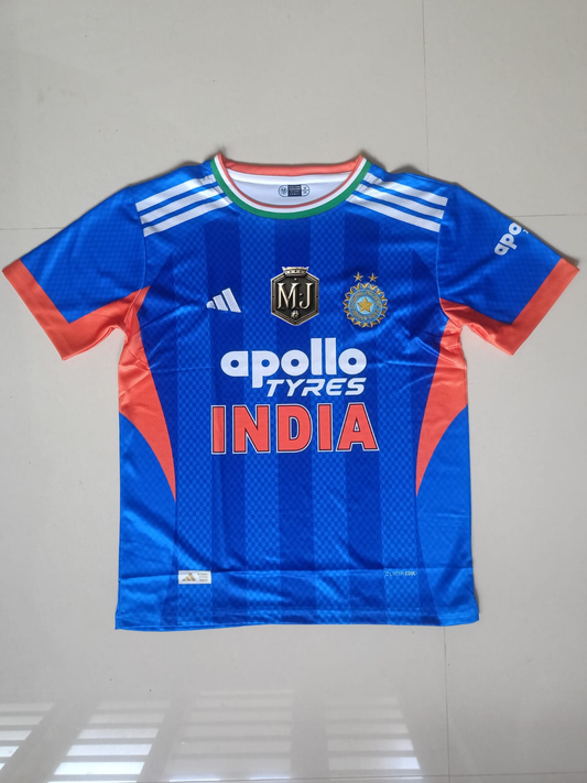 INDIA T20 WORLD CUP KIT HALF SLEEVES EMBROIDERY PLAIN [[[A012]]](("HSRNE"))