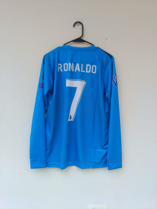 RONALDO BYCYCLE KICK REAL MADRID 2018 THIRD RONALDO FINAL JERSEY PREMIUM QUALITY EMROIDERY LOGO JERSEY