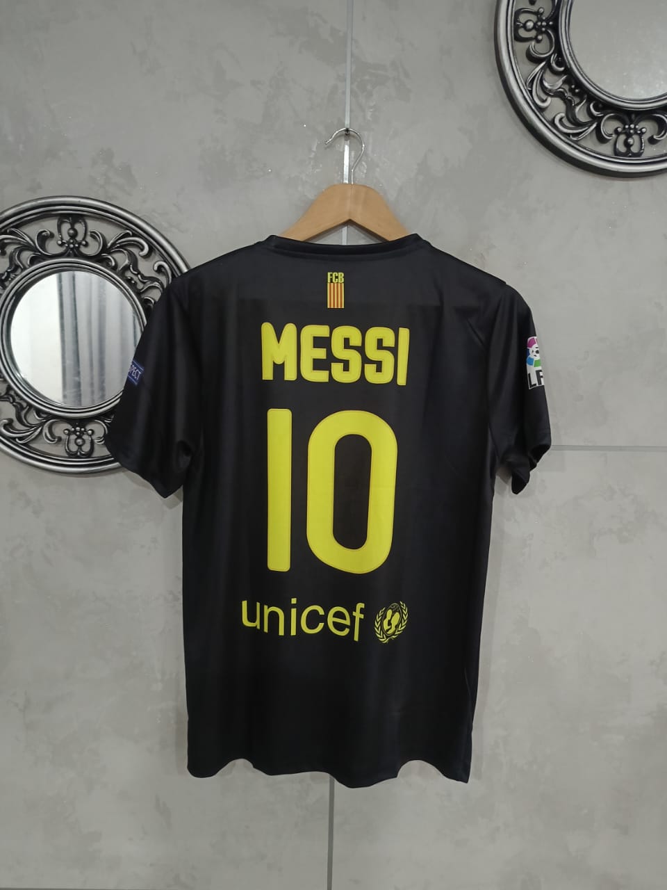 FC Barcelona 2011–12 Away – Messi Edition (Half Sleeve, Embroidered Crest) 🟠🔵🐐 (Copy)