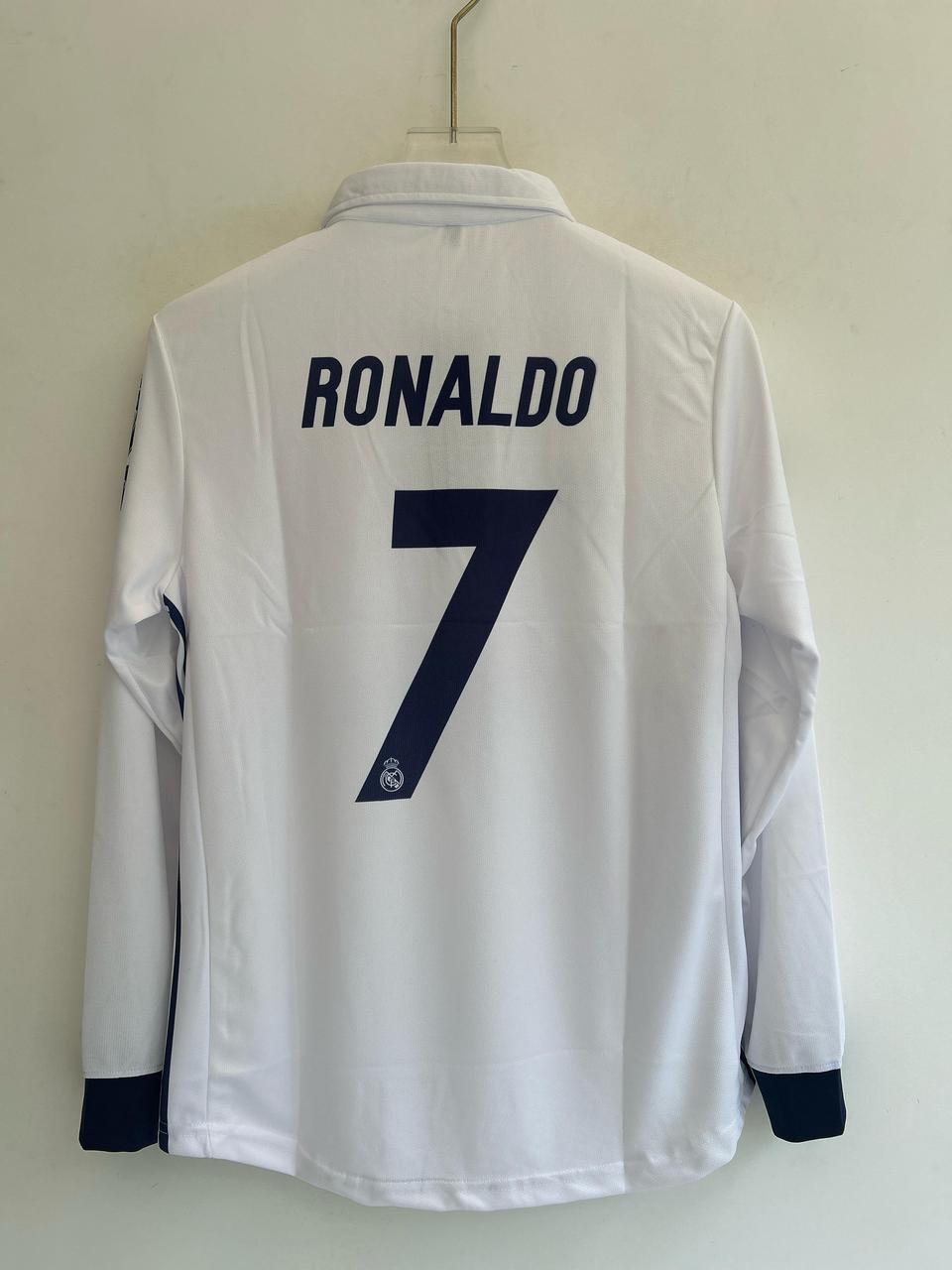 Madrid 2016-17 Home Full sleeve Embroidery RONALDO[[[A066]]](("FSCLE"))