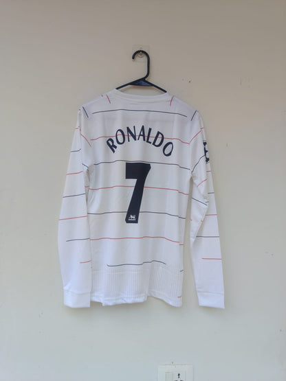 PREMIUM QUALITY RONALDO Manchester United 2002-2003 HOME Vodafone Retro EMBROIDERY LOGO Jersey