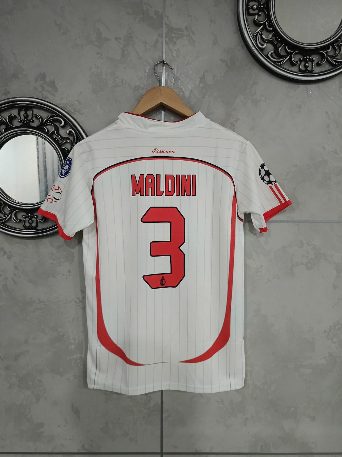 AC MILAN MALDINI 2006-07 AWAY HALF SLEEVE JERSEY EMBROIDERY [[[A038]]](("HSPIE"))