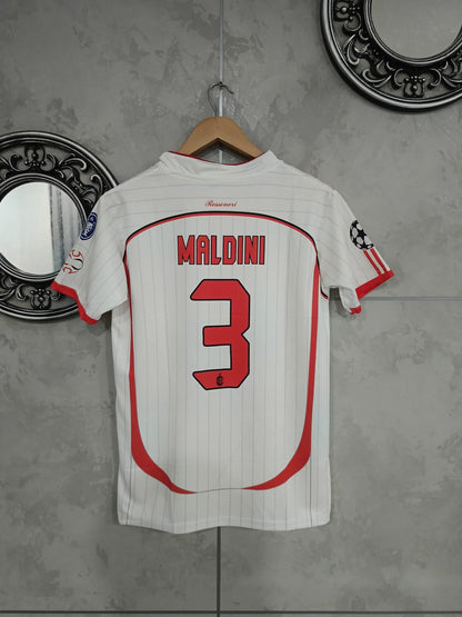 AC MILAN MALDINI 2006-07 AWAY HALF SLEEVE JERSEY EMBROIDERY [[[A038]]](("HSPIE"))