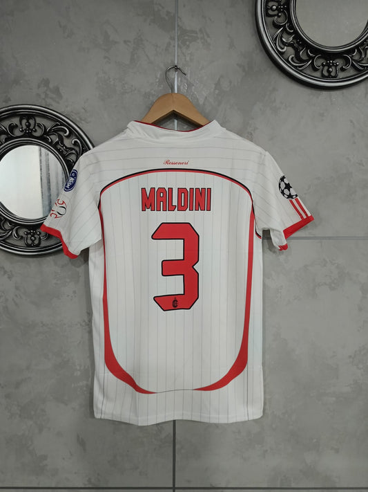 AC MILAN MALDINI 2006-07 AWAY HALF SLEEVE JERSEY EMBROIDERY [[[A038]]](("HSPIE"))