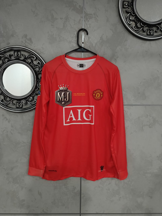 Manchester United AIG Red – Cristiano Ronaldo Edition (Half Sleeve, Embroidered Crest) 🔴🐐⚡