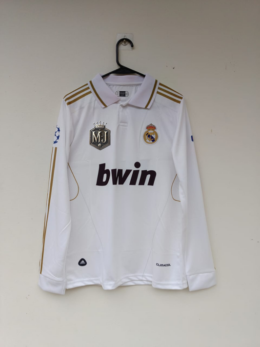 Real Madrid 2011–12 Home – Legends Edition (Full Sleeve, Embroidered Crest) ⚪👑⚡