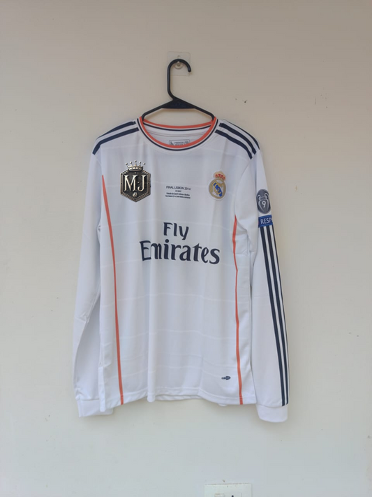 Real Madrid 2013–14 Home – Ronaldo 7 Edition (Full Sleeve, Embroidered Crest) ⚪🐐🏆